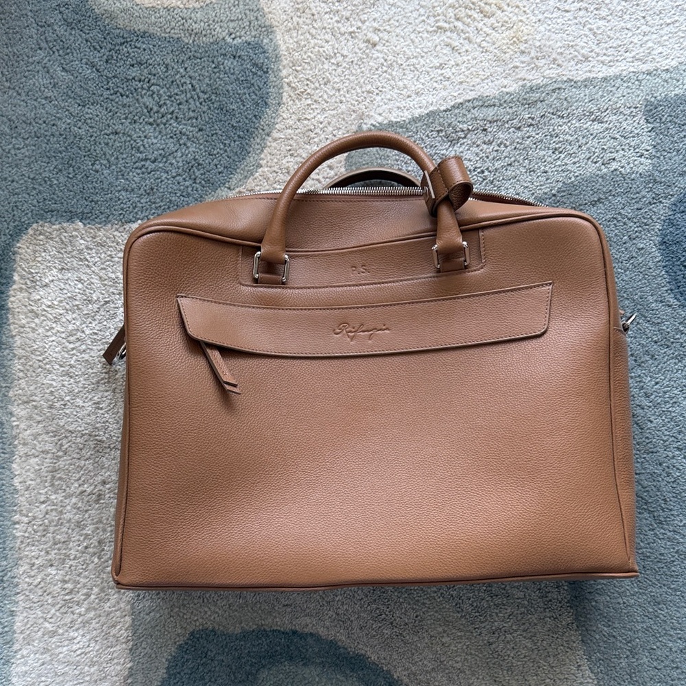 Elegant Tan Leather Briefcase